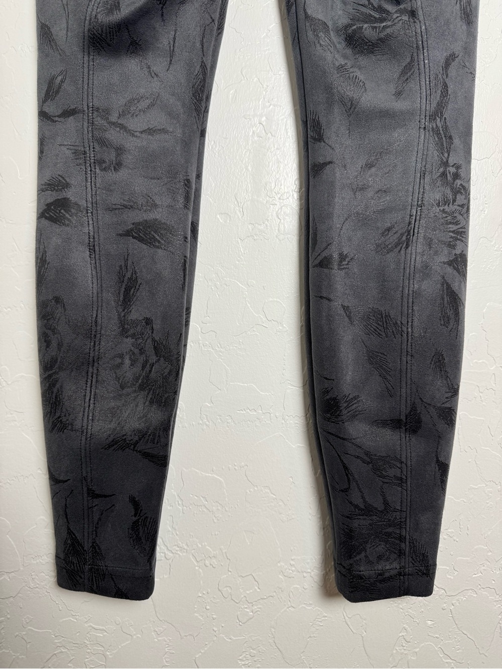 WHBM White House Black Market Gray Suede Inkling Foil Runway Leggings - Picture 13 of 16